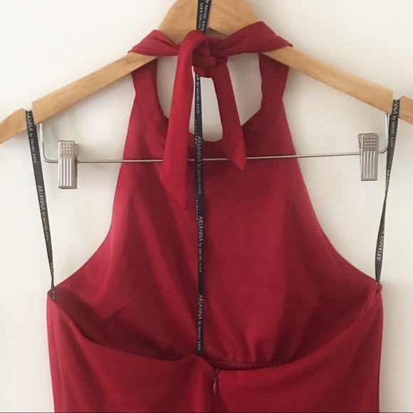 Arianna by Rachel Kaye Red Halter Dress - Picture 4 of 7